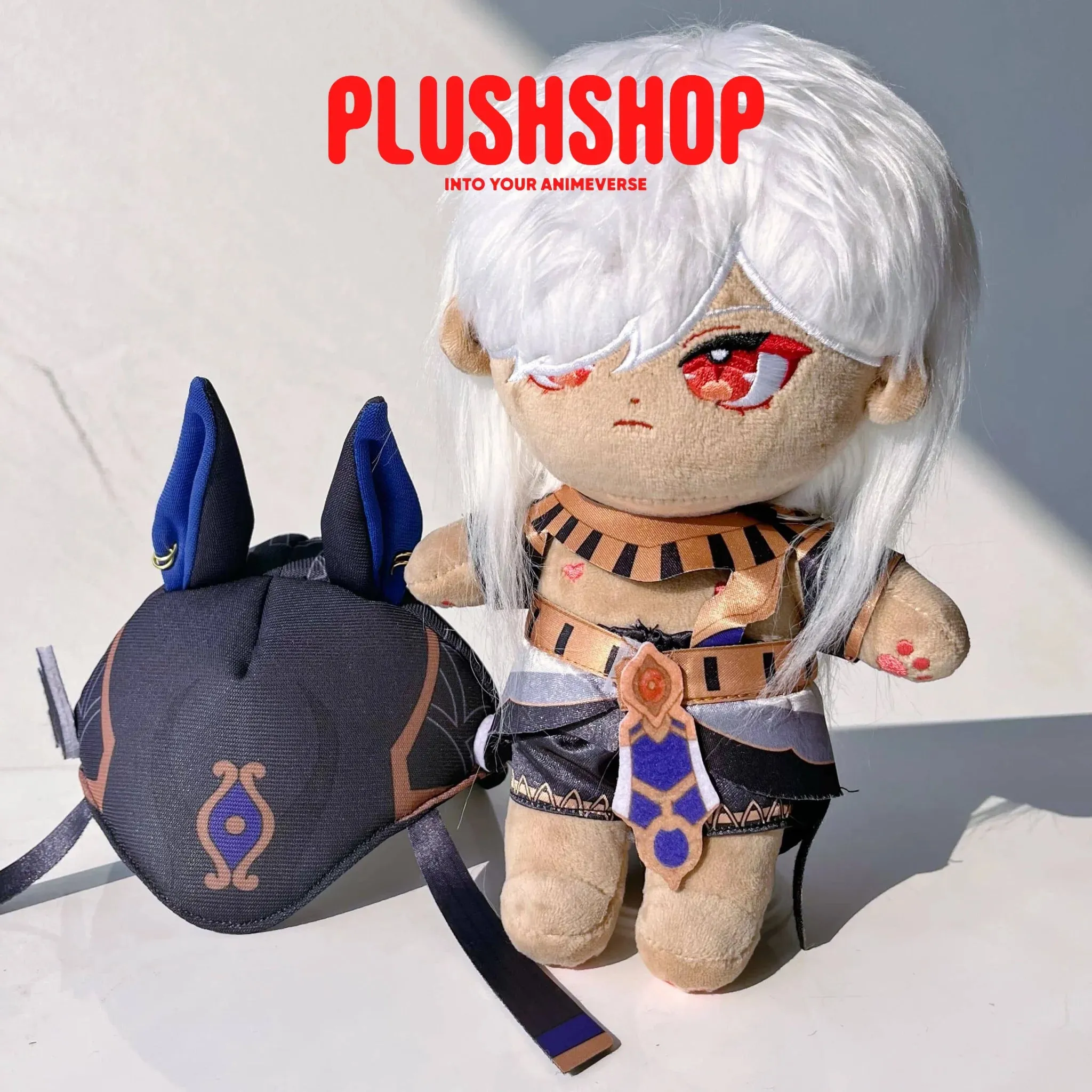 20cm Genshin Stuffed Plushie Cyno Figure Outfit Changeable