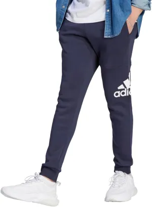 adidas Mens Essentials Fleece Tapered Cuff Logo Joggers Training Casual - Blue