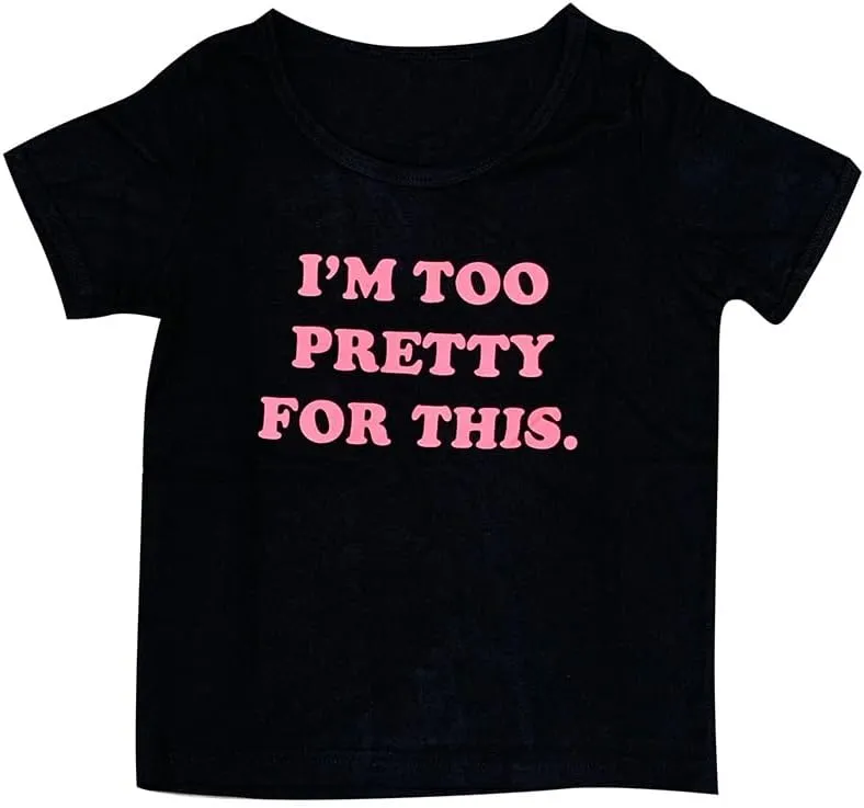 Baby Tees for Women Y2K Baby Tees E-Girls Cute Graphic Print Crop Tops Slim Fit T Shirts Retro Vintage Aesthetic