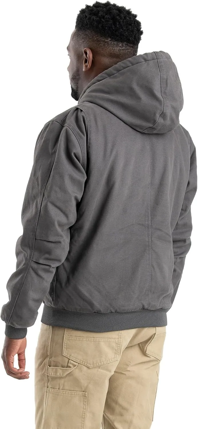 Berne Men's Heartland Washed Duck Hooded Work Jacket