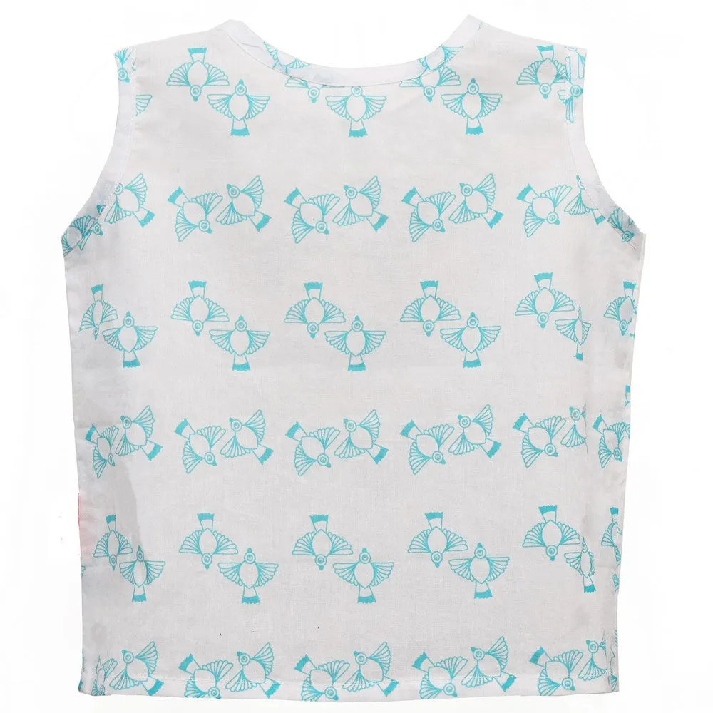 Blue Parrot Cotton Jabla
