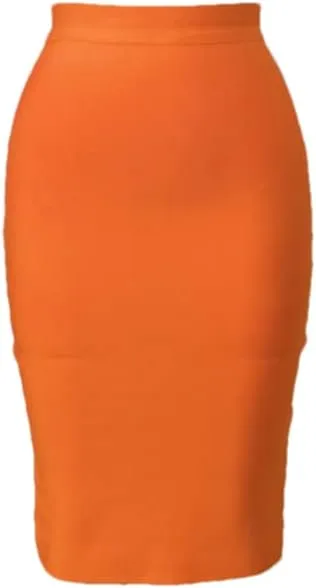 Bollrllr Ladies Wrap Hip Skirt Knee High Waist Hip Lifting Pencil Skirt Party Business Formal Dress