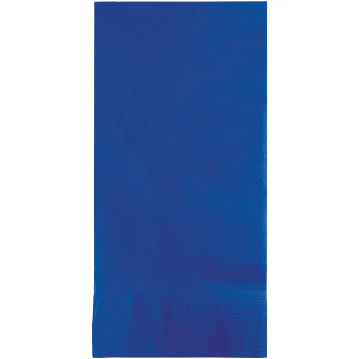 Bulk Pack of 100 Cobalt Dinner Napkins 2Ply 1/8Fld