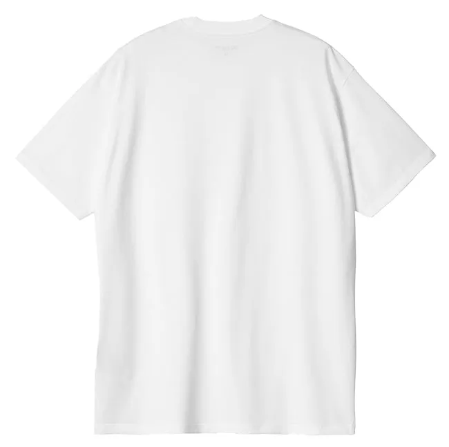 Carhartt WIP Mens S/S Amour Pocket T Shirt White Black