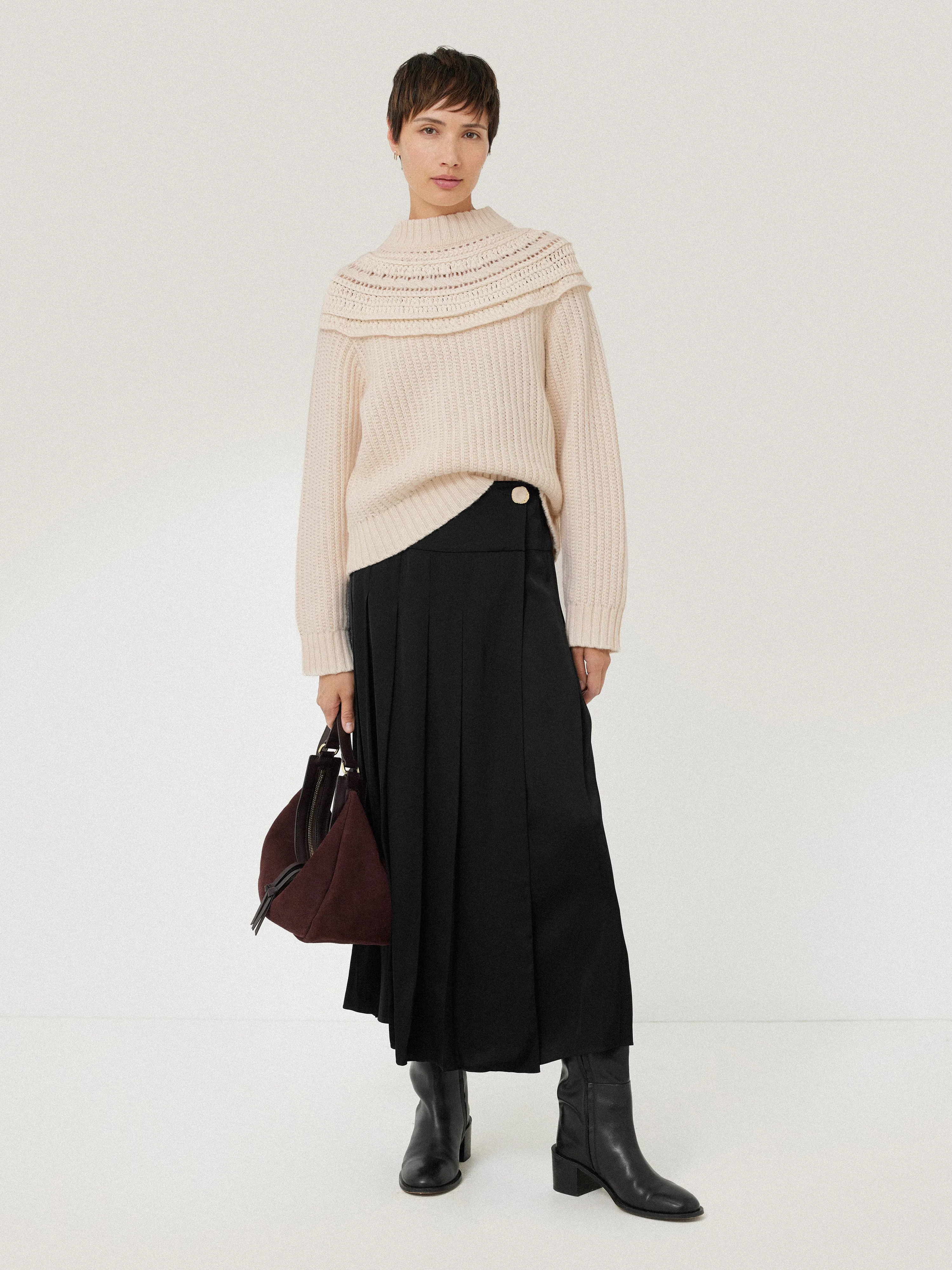 Crochet Yoke Jumper | Cream