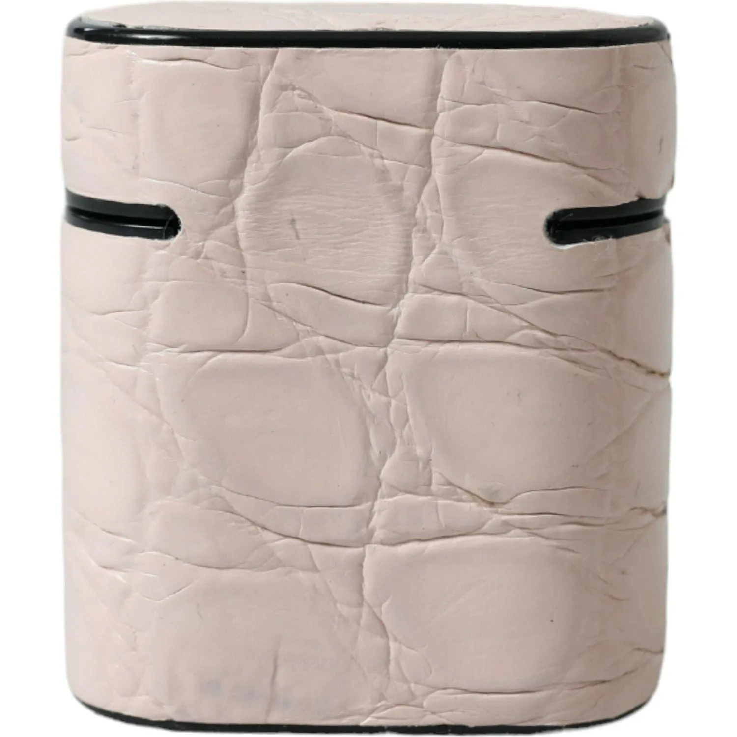 Dolce & Gabbana Elegant Light Pink Leather Airpod Case