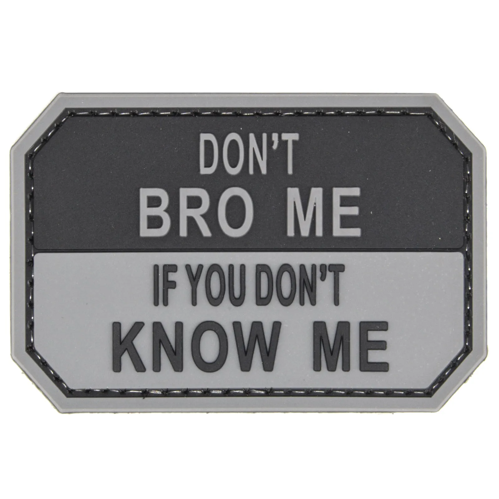 Don't Bro Me Patch Black/Gray