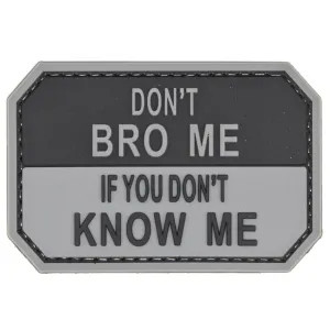 Don't Bro Me Patch Black/Gray