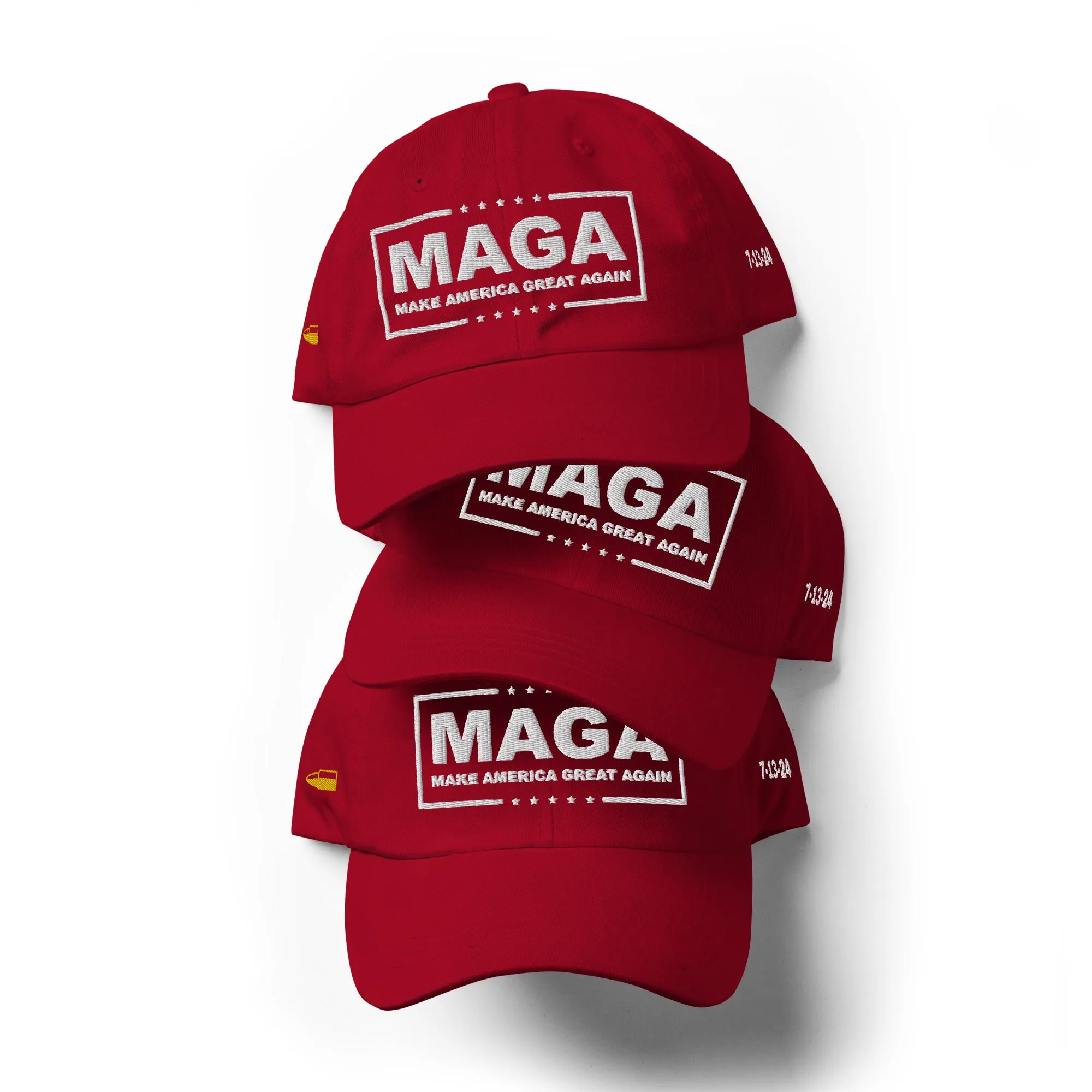 Exclusive: MAGA July 13, 2024 Trump Custom 4-Sided Embroidered Hat (Isaiah 54:17)