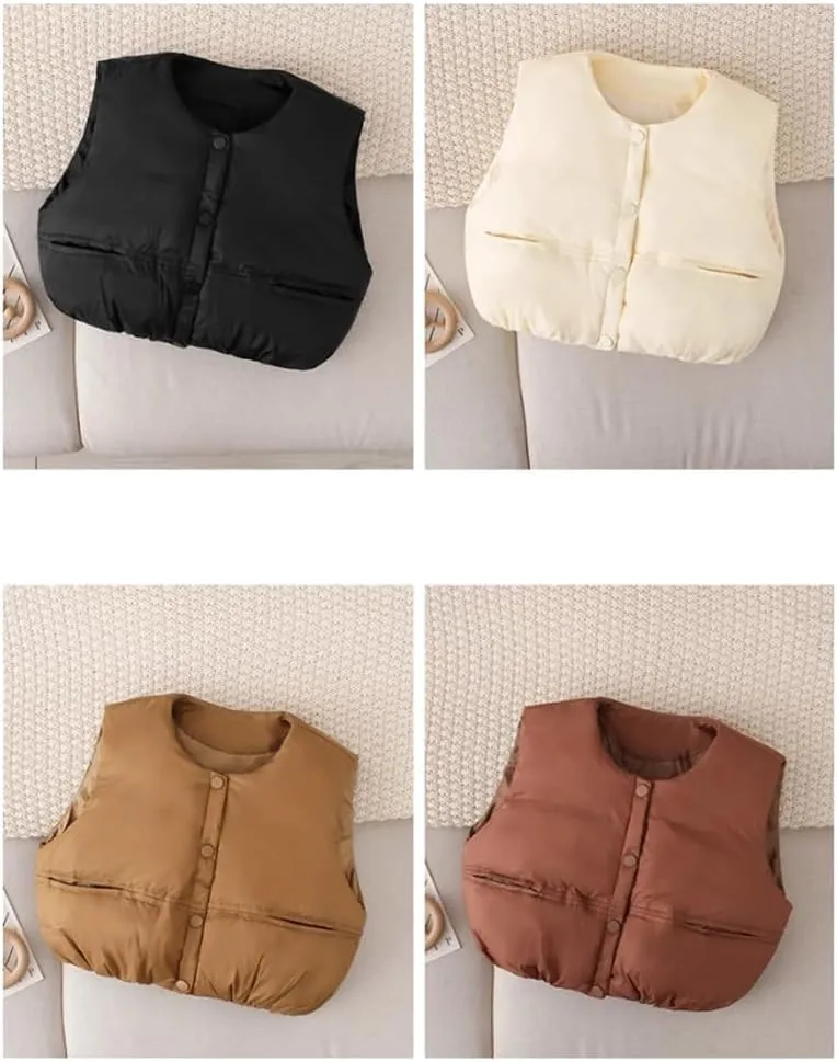 Girls Boys Vests Outerwear Puffer Vest Soft Lined Insulation Waistcoat Convenient Folding Storage