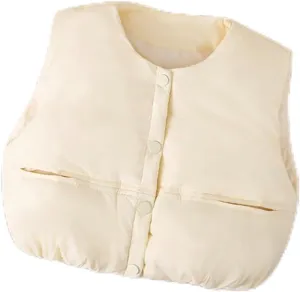 Girls Boys Vests Outerwear Puffer Vest Soft Lined Insulation Waistcoat Convenient Folding Storage