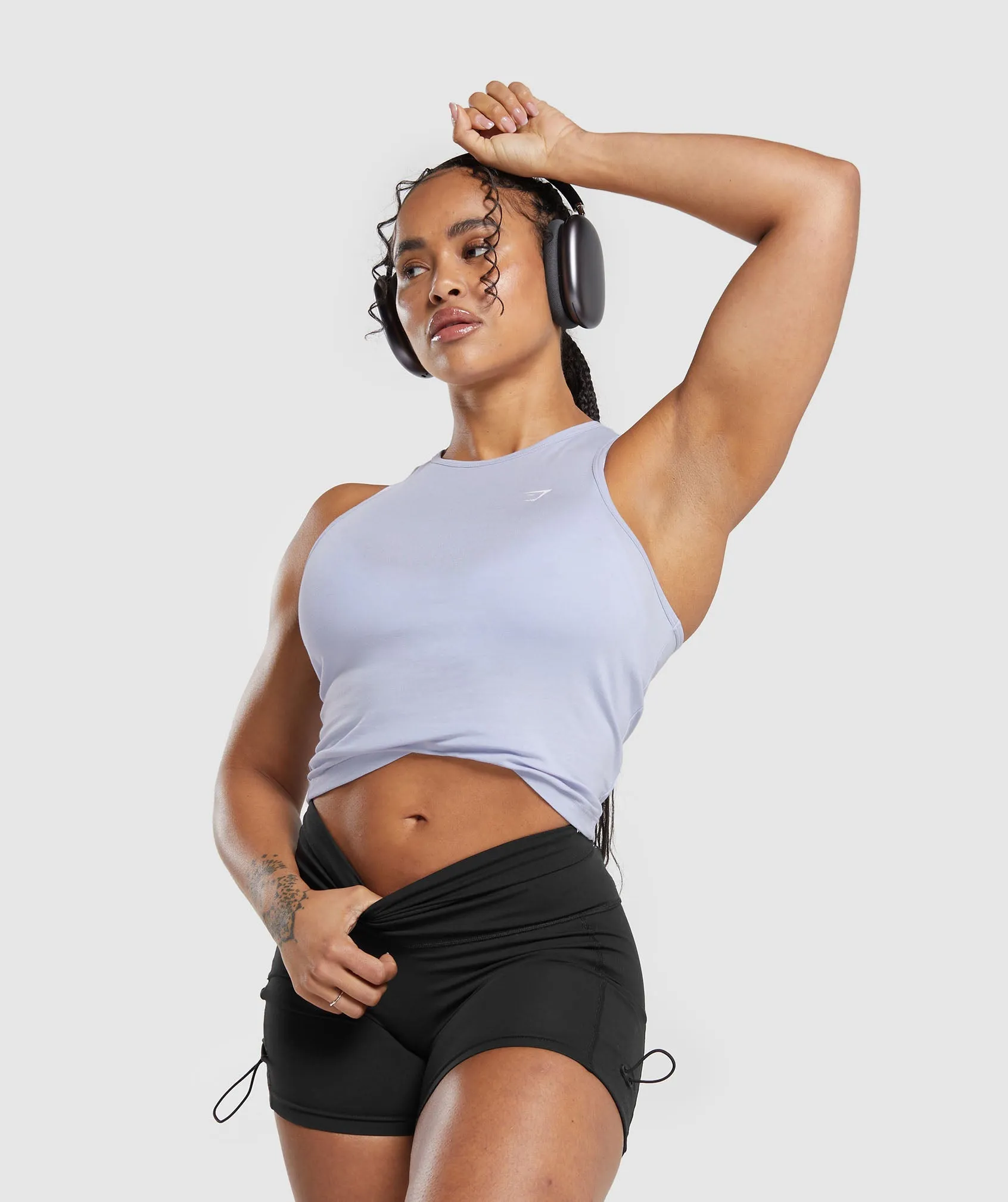 Sure! Here’s an optimized title for the product:

Gymshark Womens Essential Cotton Midi Tank Top - Elegant Silver Lilac

This title includes modifiers that enhance the description of the product.