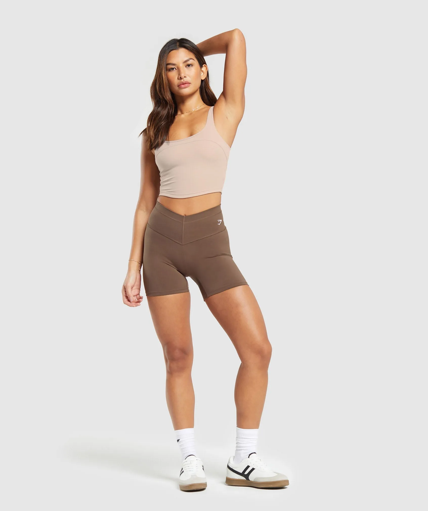 Gymshark Scoop Back Crop Tank - Stone Pink