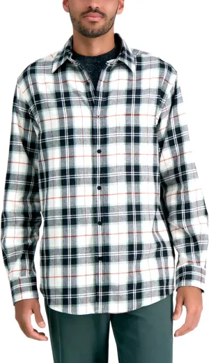 Haggar Men's Classic Plaid Flannel Shirt