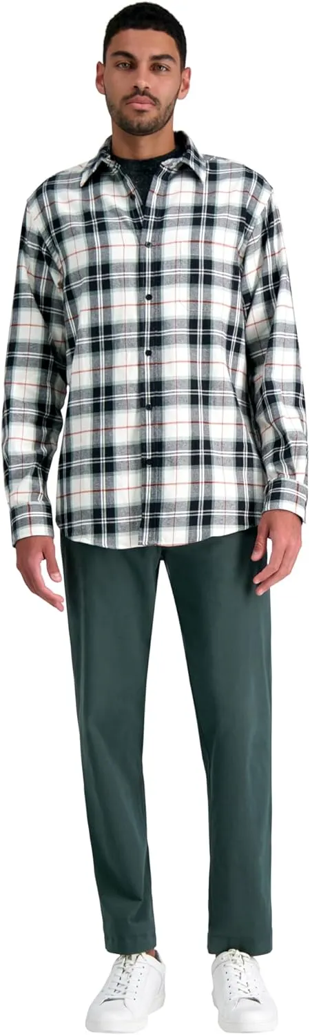 Haggar Men's Classic Plaid Flannel Shirt