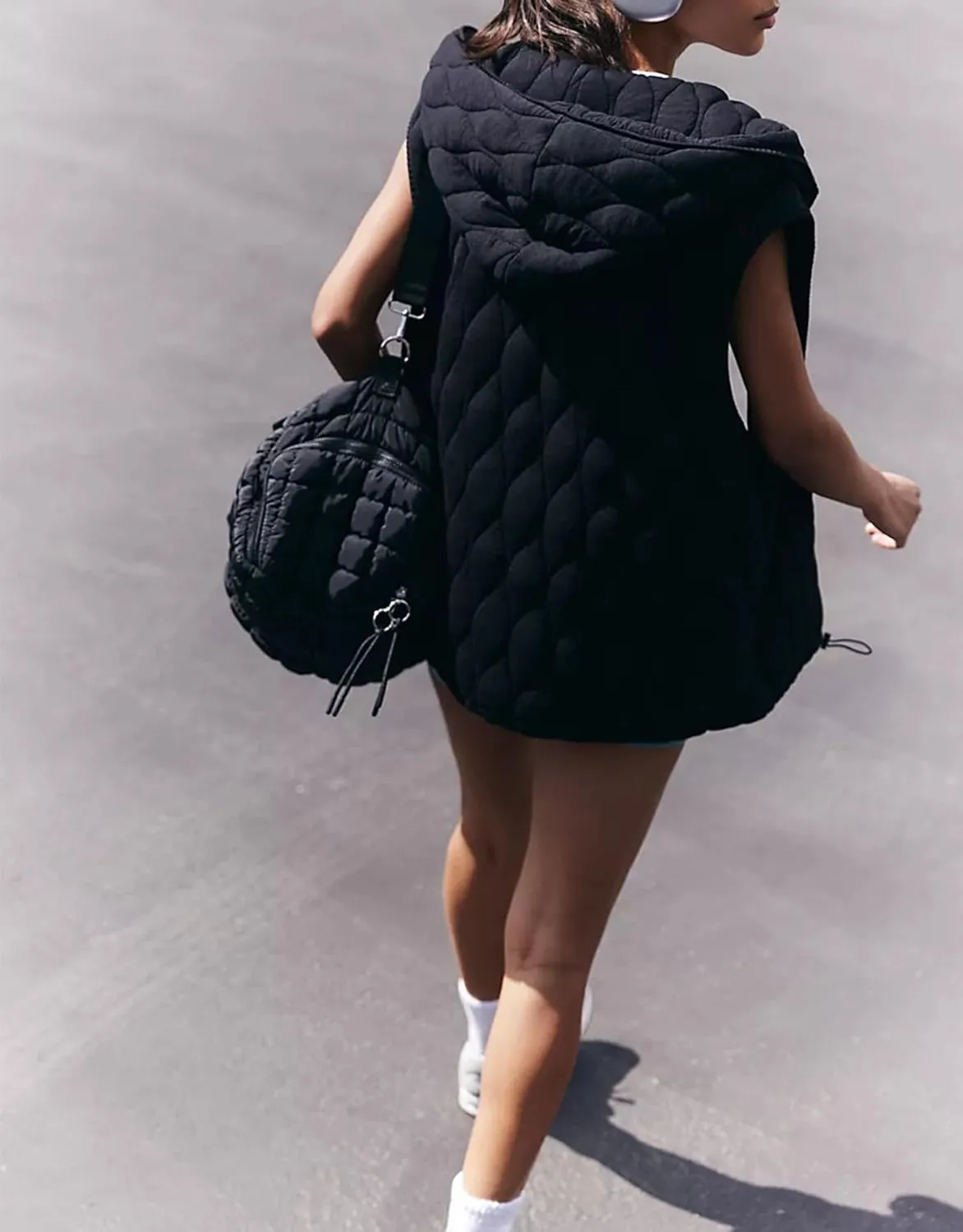 Kedera Women's Oversized Puffer Vests Sleeveless Fall Jacket Hooded Vest 2024 Casual Warm Winter Coats Trendy Outerwear