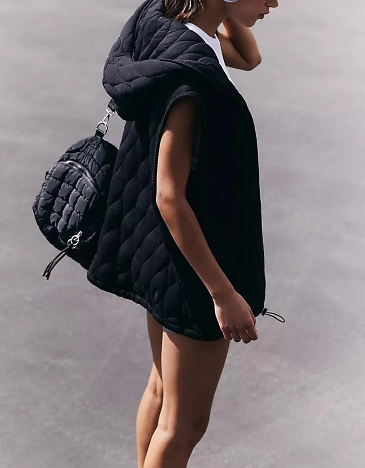 Kedera Women's Oversized Puffer Vests Sleeveless Fall Jacket Hooded Vest 2024 Casual Warm Winter Coats Trendy Outerwear