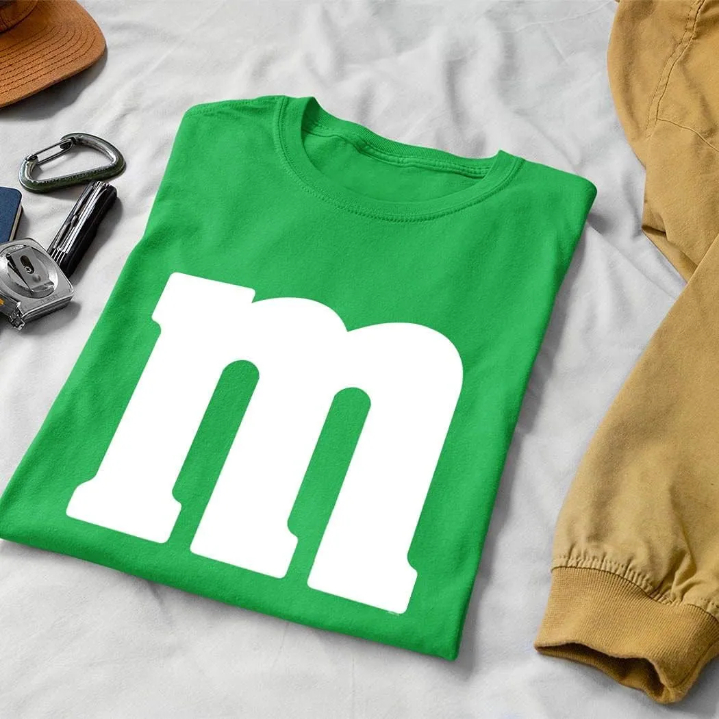 Letter M Halloween Costumes T-Shirt | Funny Cool Graphic Tee Idea | for Men