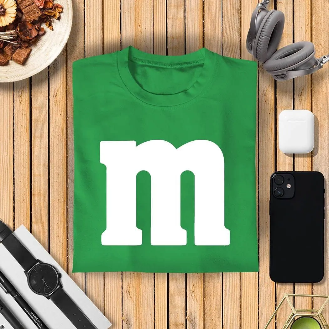 Letter M Halloween Costumes T-Shirt | Funny Cool Graphic Tee Idea | for Men
