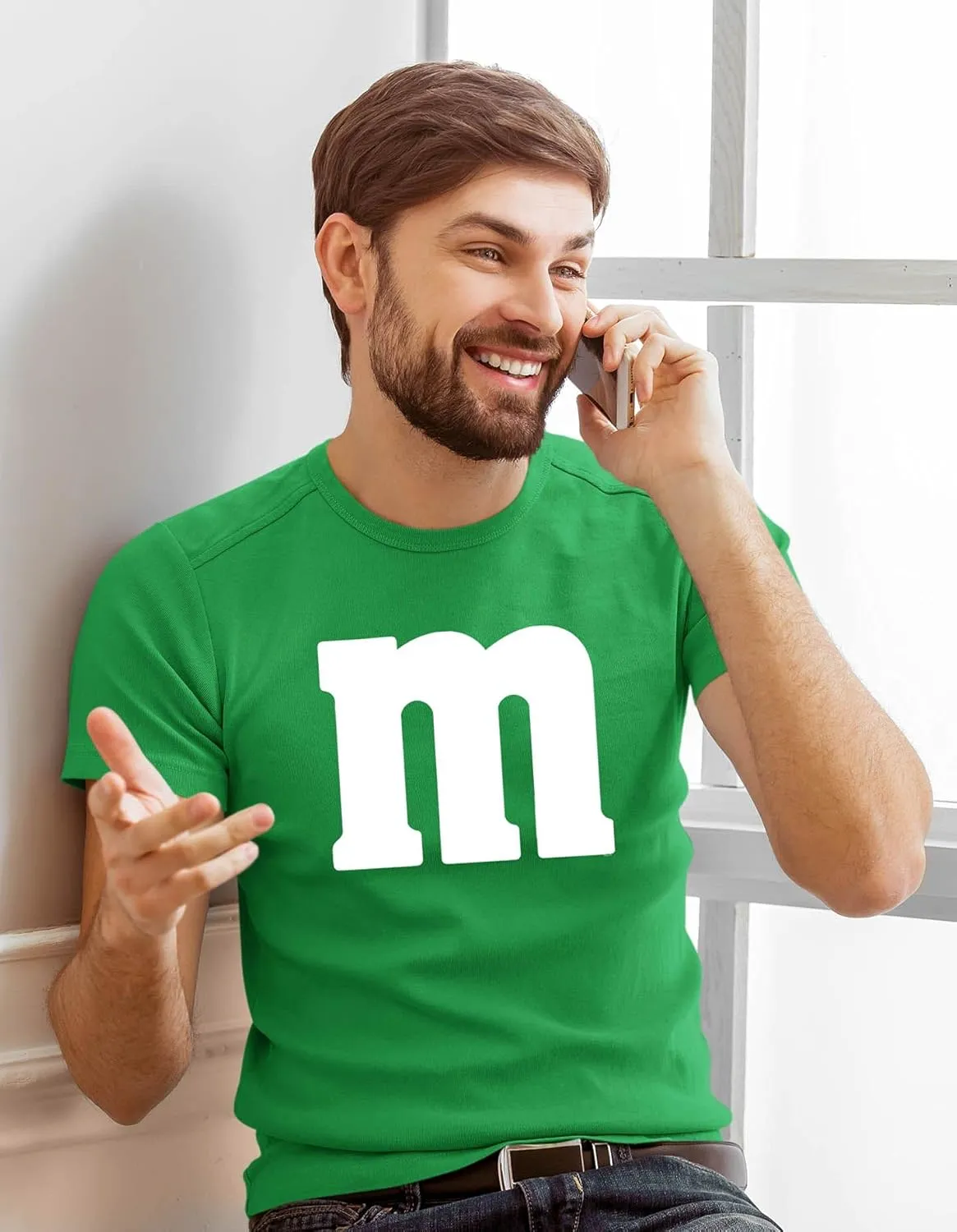 Letter M Halloween Costumes T-Shirt | Funny Cool Graphic Tee Idea | for Men