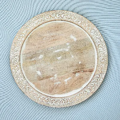 Mango Wood Round Tray