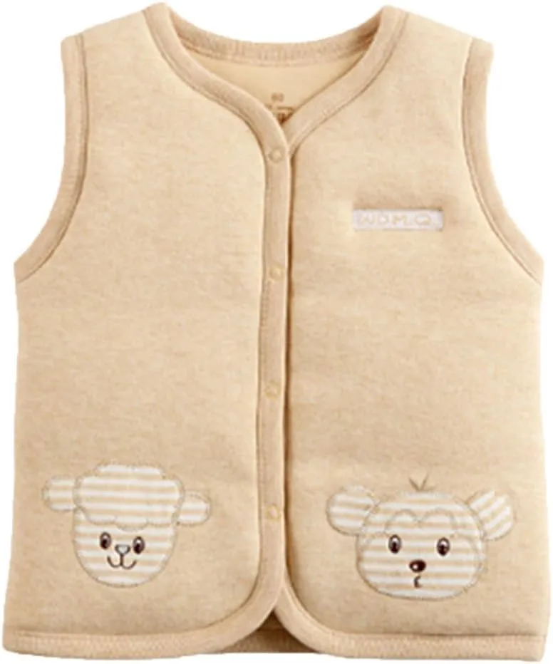 Monvecle Baby Cotton Warm Vests Unisex Infant to Toddler Padded Waistcoat