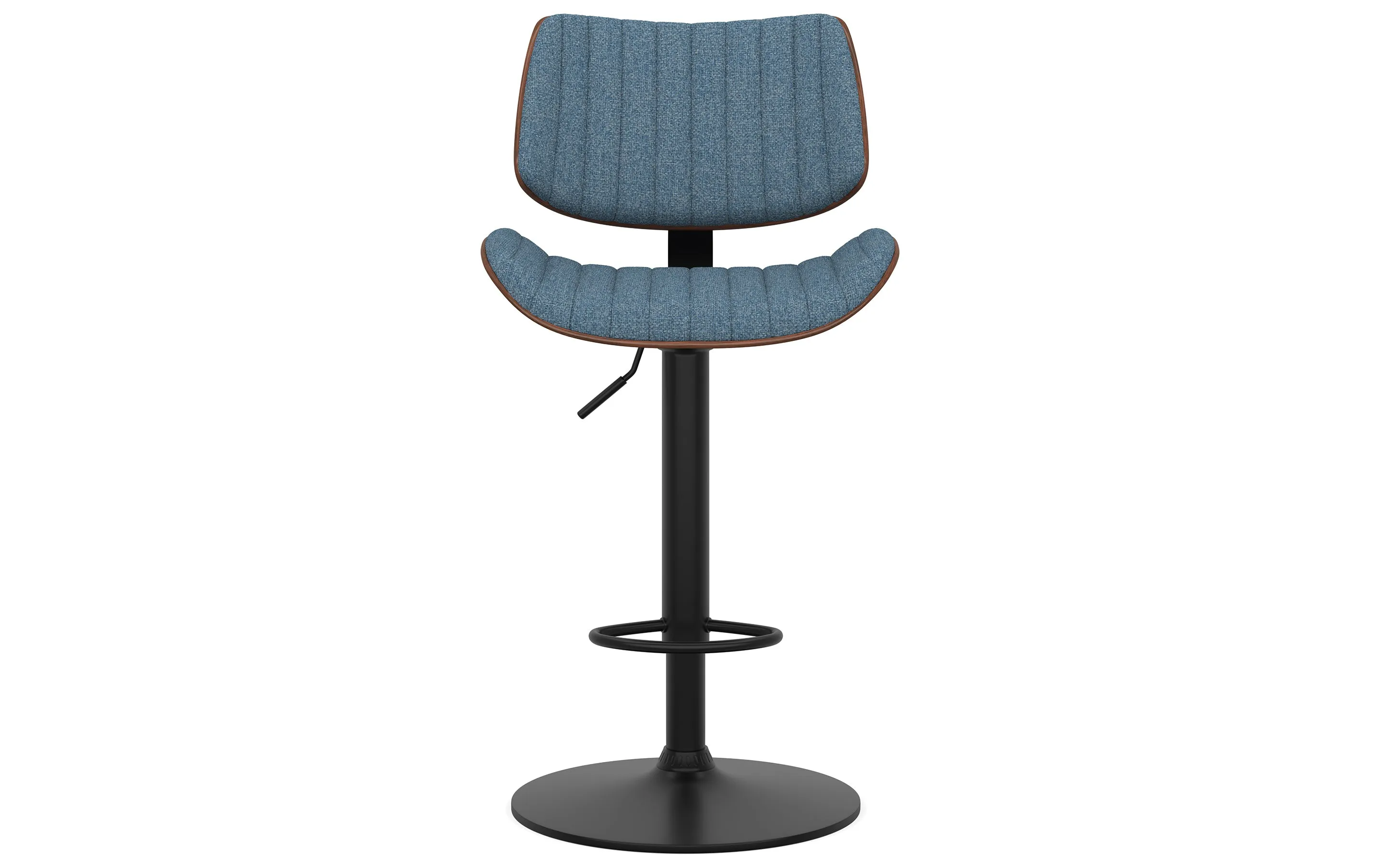 Novak Adjustable Swivel Bar Stool in Linen