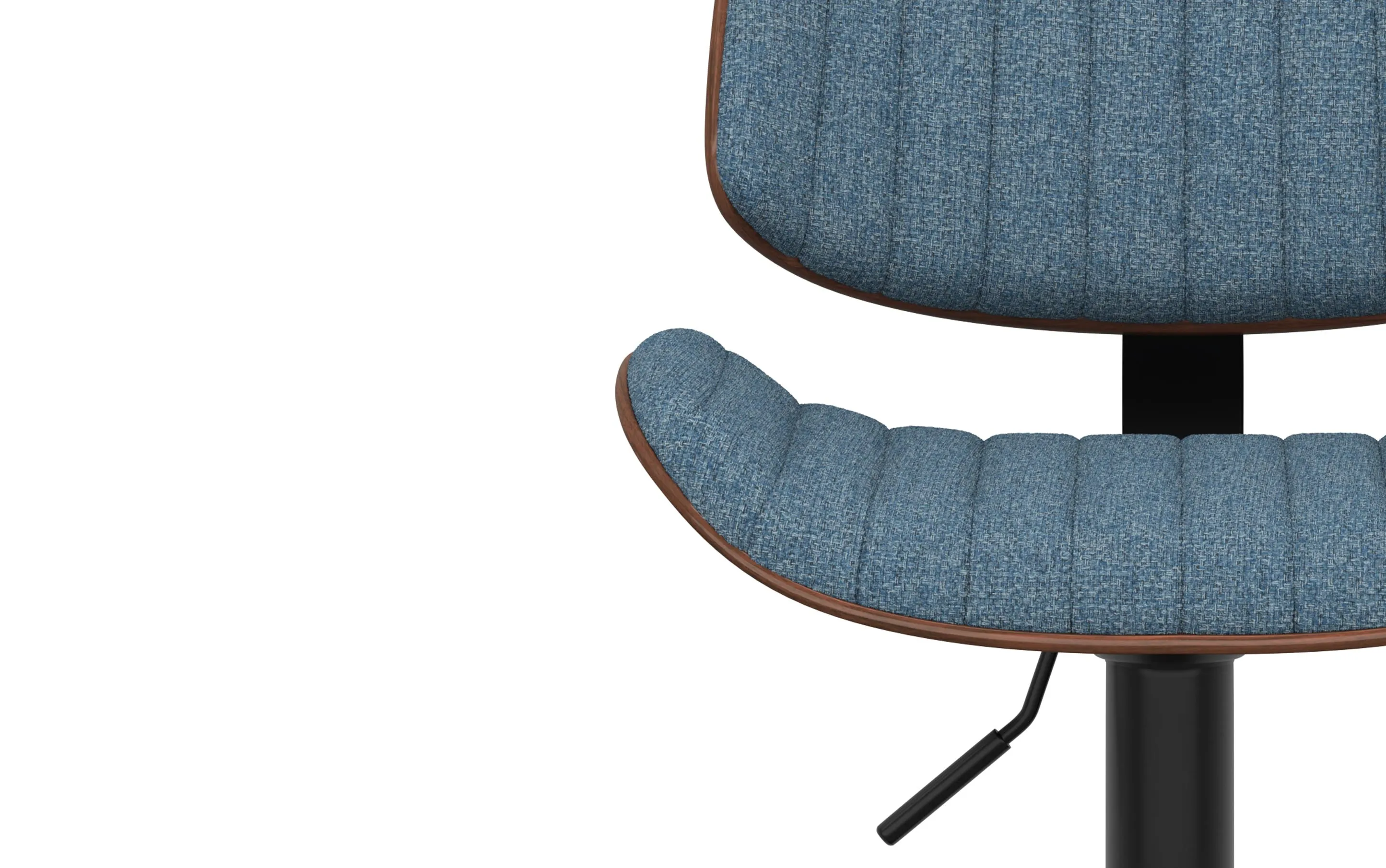 Novak Adjustable Swivel Bar Stool in Linen