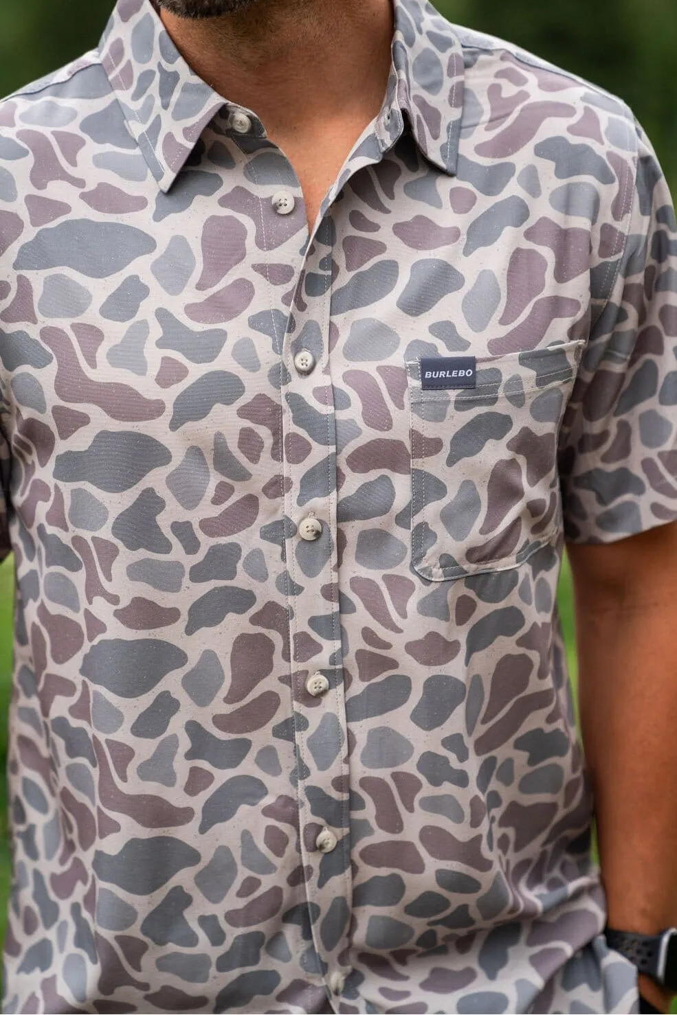 Performance Button Up -  Classic Deer Camo