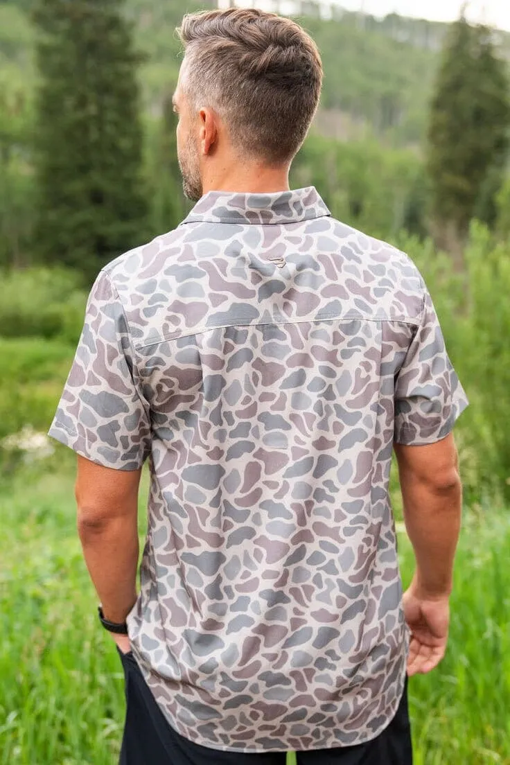 Performance Button Up -  Classic Deer Camo