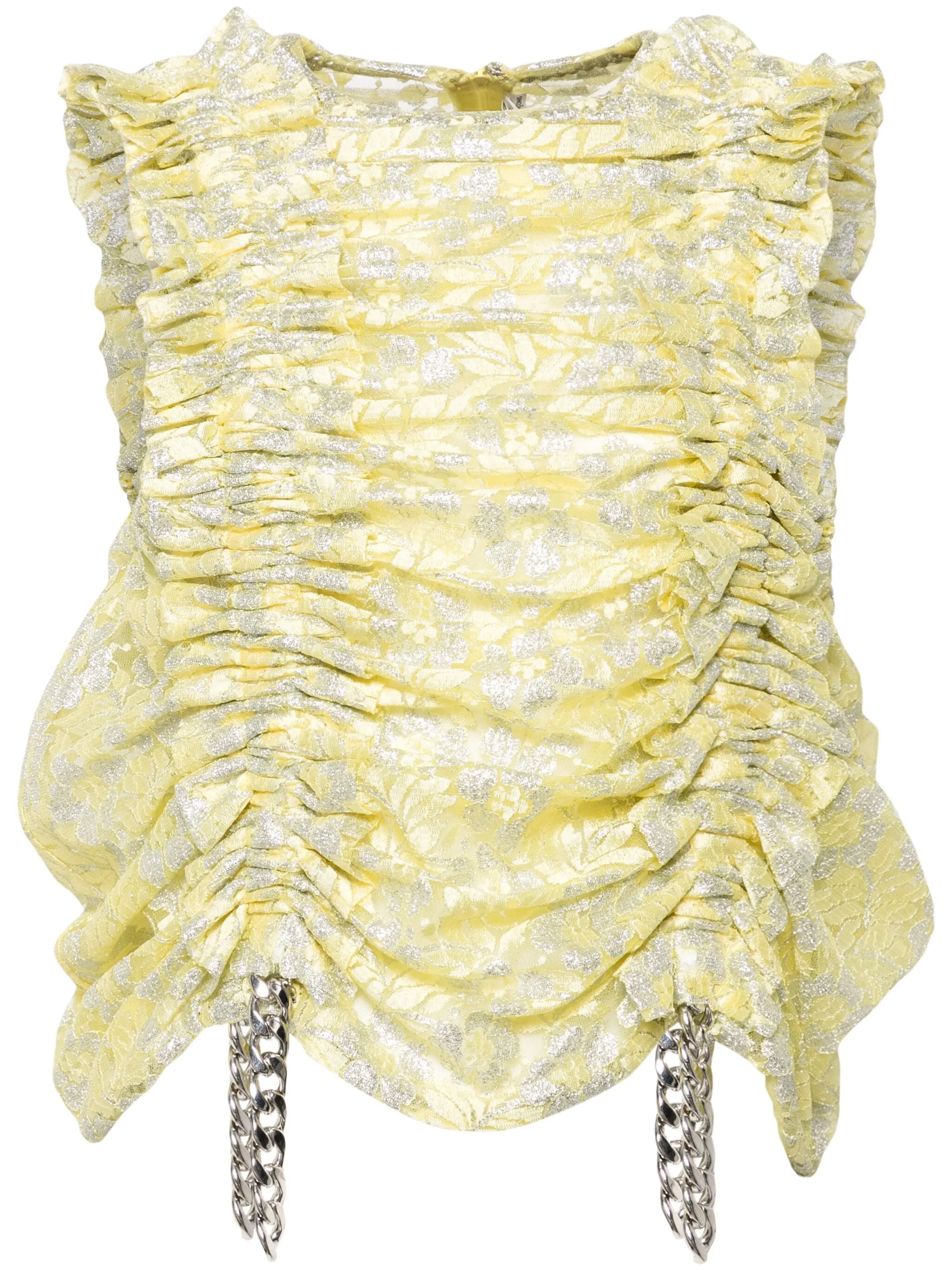 Printed Ruffles Vest