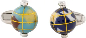 PS Paul Smith Men's Globe Cufflinks, Blue, One Size