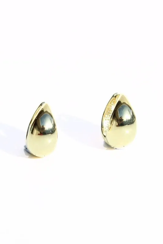 Small Gold Tear Drop Earrings