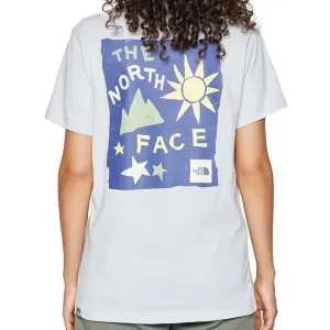 The North Face Womens Suns and Stars Relaxed T Shirt Dusty Periwinkle Cave Blue