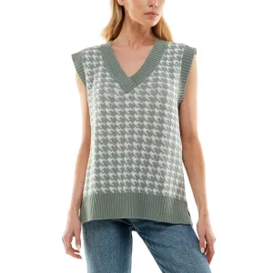 ULTRA FLIRT - Houndstooth V-Neck Vest