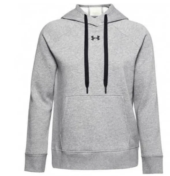 Under Armour Ladies Rival Fleece Logo Hoodie (Grey 035)