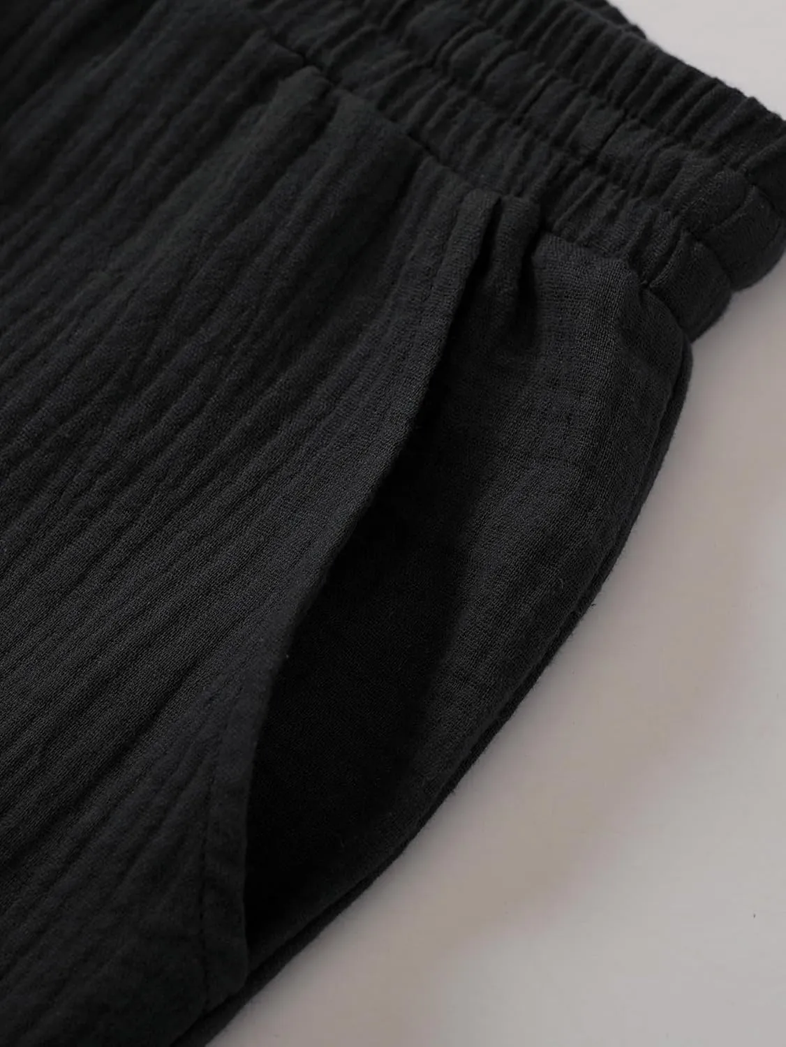 Weintee Women's Petite Cotton Gauze Pants for Casual Summer