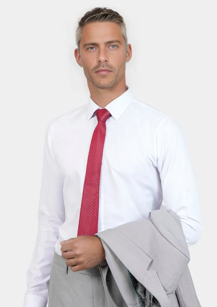 White Egyptian Cotton Broadcloth Shirt